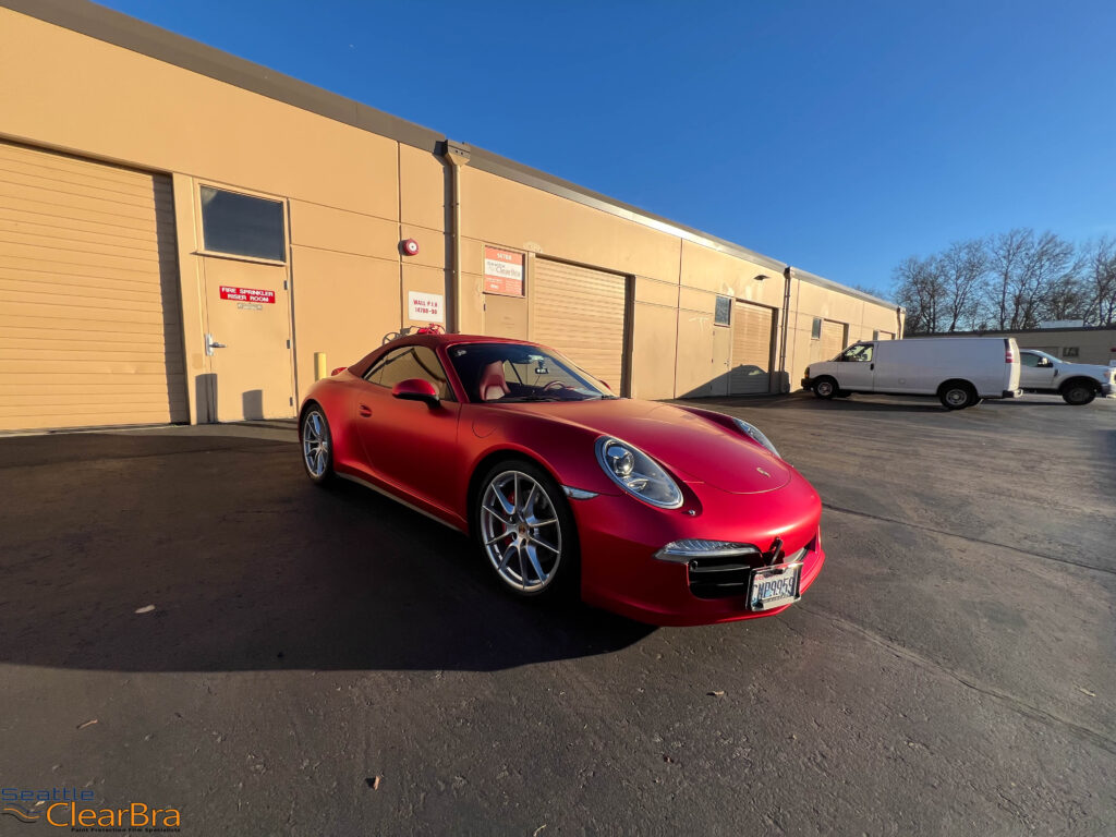 Porsche-colored-ppf-red-911